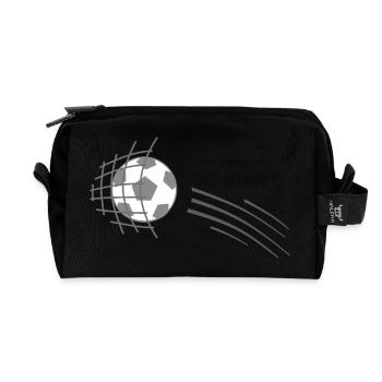 football - Trousse de toilette en tissu recyclé - noir - Devant