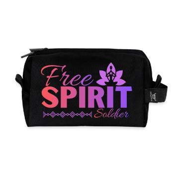 Yoga & Mindset Design for Free Souls Free Spirit - Recycled Toiletry Zip Bag - black - Front