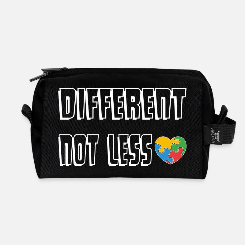 Be Different Heart Puzzle - Trousse de toilette en tissu recyclé - noir