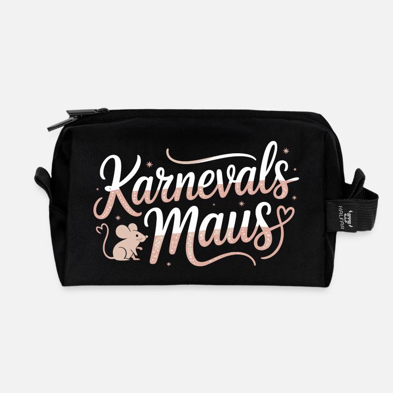 Karnevalsmaus Karneval Köln Kölner Karnevals Maus - Recycelte Kulturtasche - Schwarz