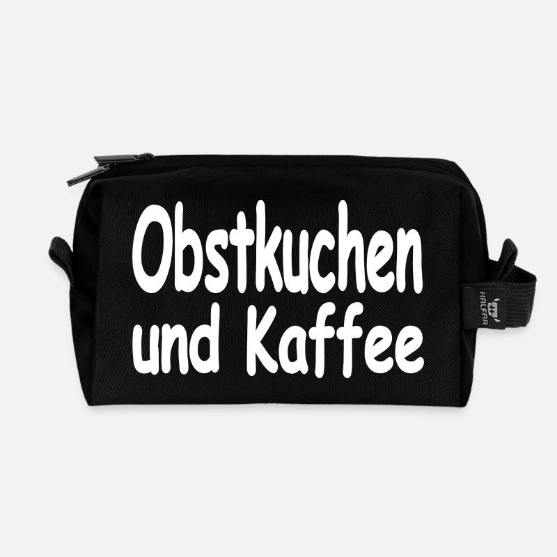 Kuchen - Recycelte Kulturtasche - Schwarz