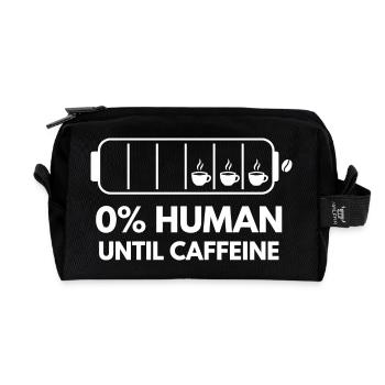 Caffeine Gauge Coffee Tee Fans - Recycled Toiletry Zip Bag - black - Front