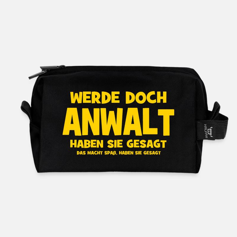 Werde doch Anwalt haben sie gesagt - Das macht Spa - Recycelte Kulturtasche - Schwarz