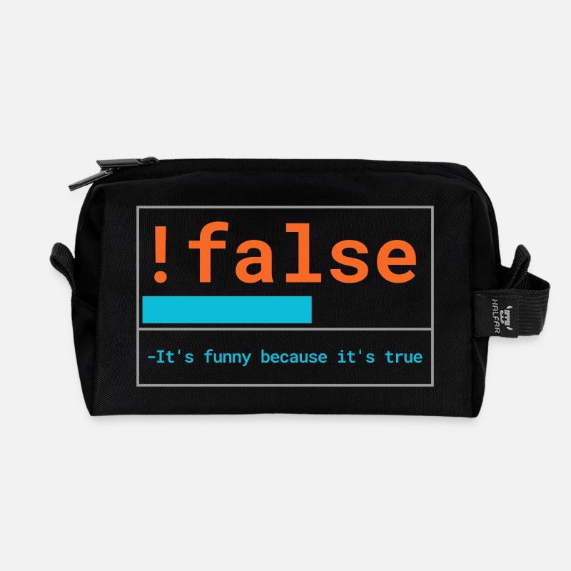 Programmierer Logik: It's funny because it's true - Recycelte Kulturtasche - Schwarz