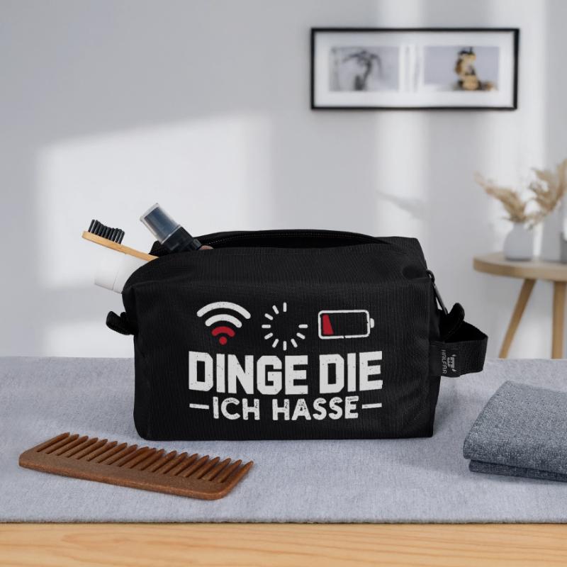 Nerd Computer THINGS I HATE FUNNY Recycled Toiletry Zip Bag