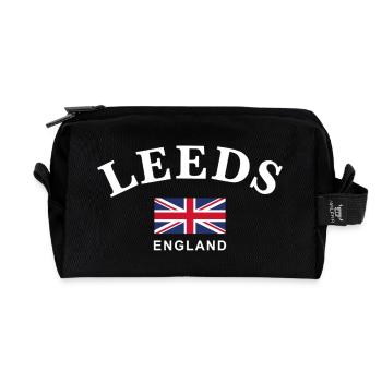 Leeds, England - Recycled Toiletry Zip Bag - black - Front