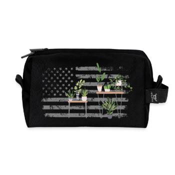 Usa Plants Plant Lover Gardener - Recycled Toiletry Zip Bag - black - Front