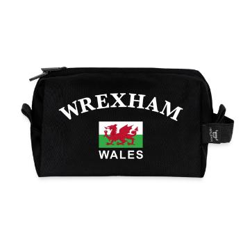 Wrexham, Wales - Recycled Toiletry Zip Bag - black - Front