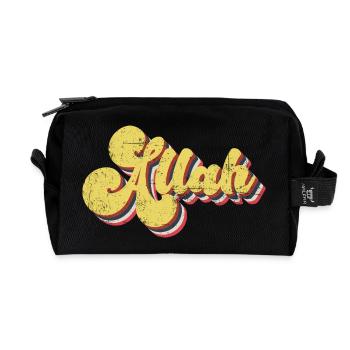 Allah Vintage - Recycled Toiletry Zip Bag - black - Front