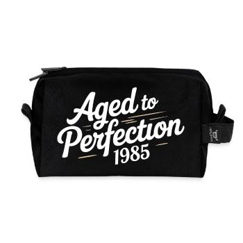 1985 Design für den 41 – Seit 41 Jahren - Recycelte Kulturtasche - Schwarz - Vorne