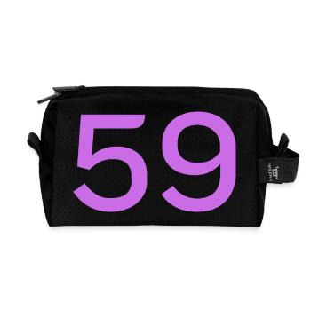 59 - Recycled Toiletry Zip Bag - black - Front