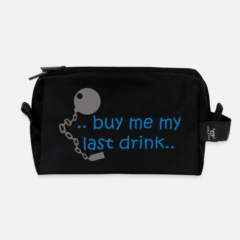 Kaufe mir meine letzten Drink .. - Recycelte Kulturtasche - Schwarz