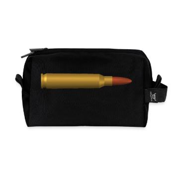 5,56 mm Patrone - Recycelte Kulturtasche - Schwarz - Vorne