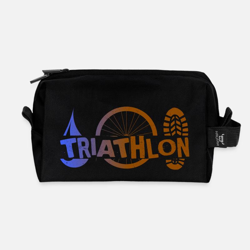 Triathlon Icons - Recycelte Kulturtasche - Schwarz