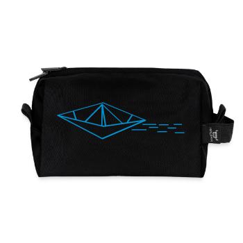 bateau de papier - Trousse de toilette en tissu recyclé - noir - Devant