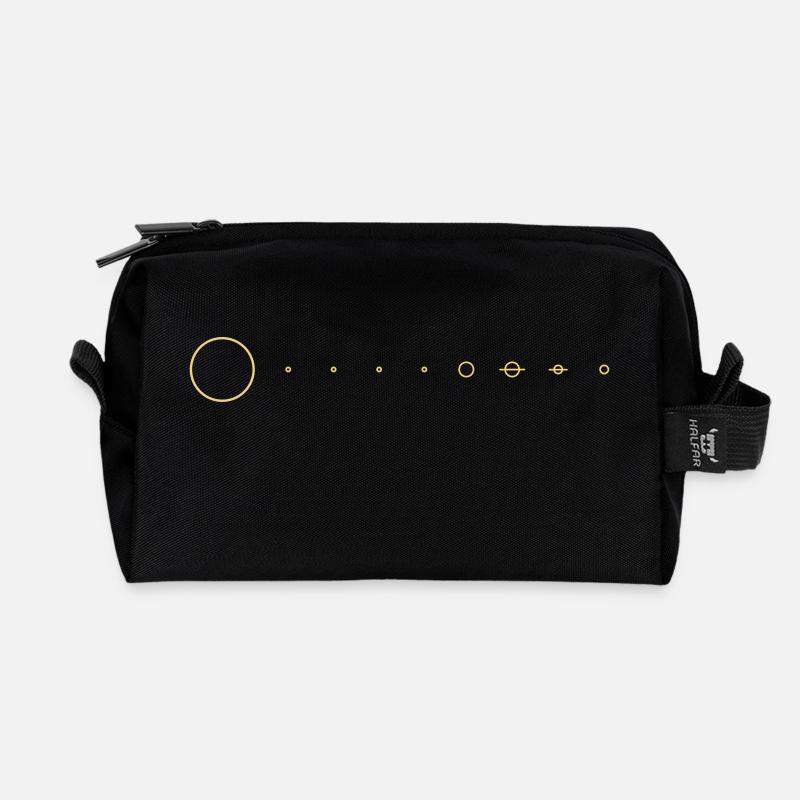 solar system - Recycled Toiletry Zip Bag - black