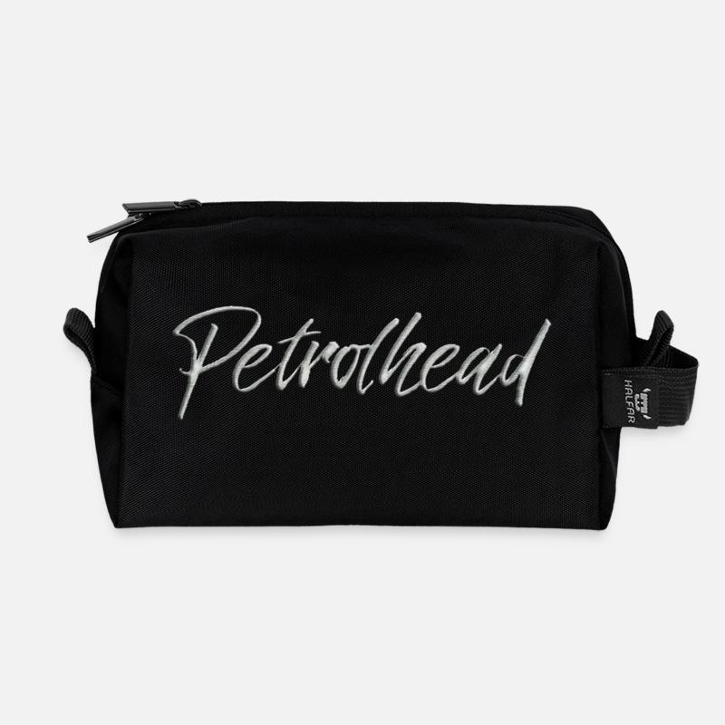 petrolhead - Recycled Toiletry Zip Bag - black