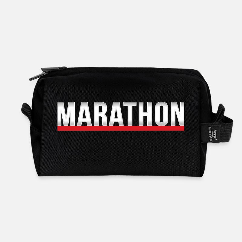 Marathon - Recycelte Kulturtasche - Schwarz