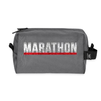 marathon - Recycled Toiletry Zip Bag - anthracite - Front