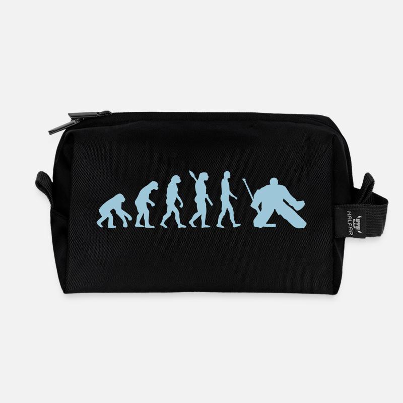 Evolution Eishockey - Recycelte Kulturtasche - Schwarz
