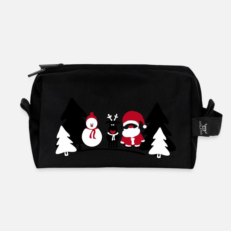 Weihnachts Crew 2 - Recycelte Kulturtasche - Schwarz