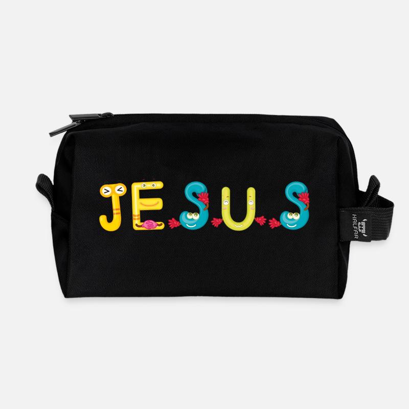 Jesus - Recycelte Kulturtasche - Schwarz