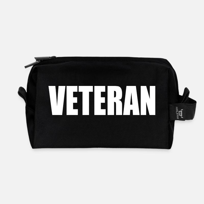 Veteran - Recycelte Kulturtasche - Schwarz