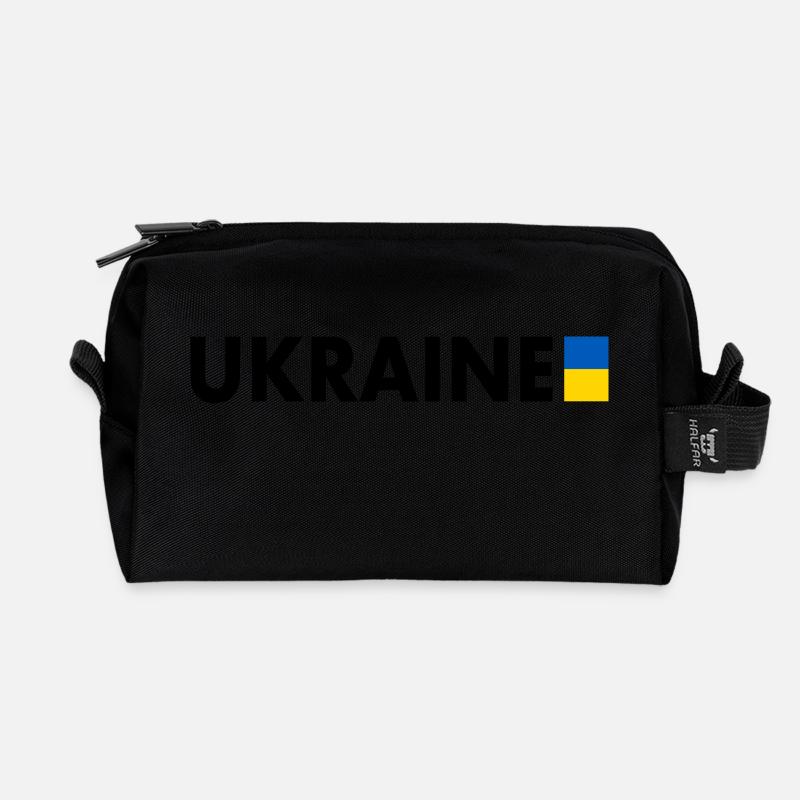 Ukraine - Recycelte Kulturtasche - Schwarz