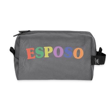 Esposo Husband To Be Groom Married Men Wedding - Recycled Toiletry Zip Bag - anthracite - Front