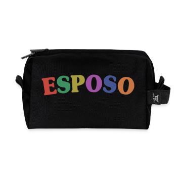 Esposo Husband To Be Groom Married Men Wedding - Recycled Toiletry Zip Bag - black - Front
