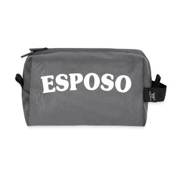 Esposo Husband To Be Groom Married Men Wedding - Recycled Toiletry Zip Bag - anthracite - Front