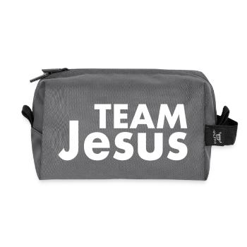 Team jesus - Recycled Toiletry Zip Bag - anthracite - Front