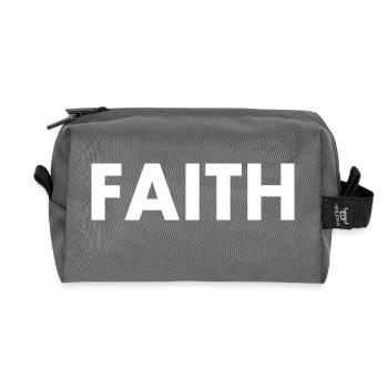 Faith - Recycled Toiletry Zip Bag - anthracite - Front