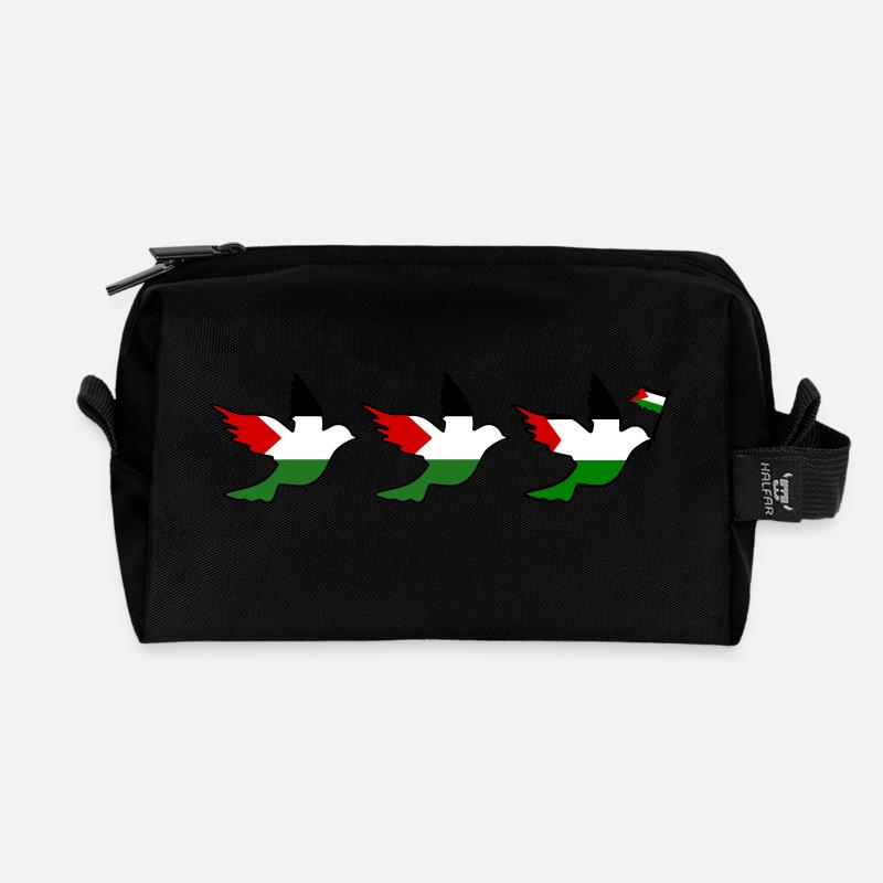 Free palestine - Recycled Toiletry Zip Bag - black