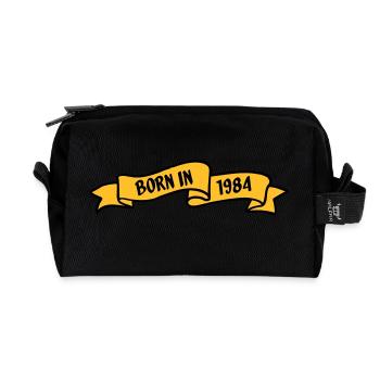 1984 - Recycled Toiletry Zip Bag - black - Front