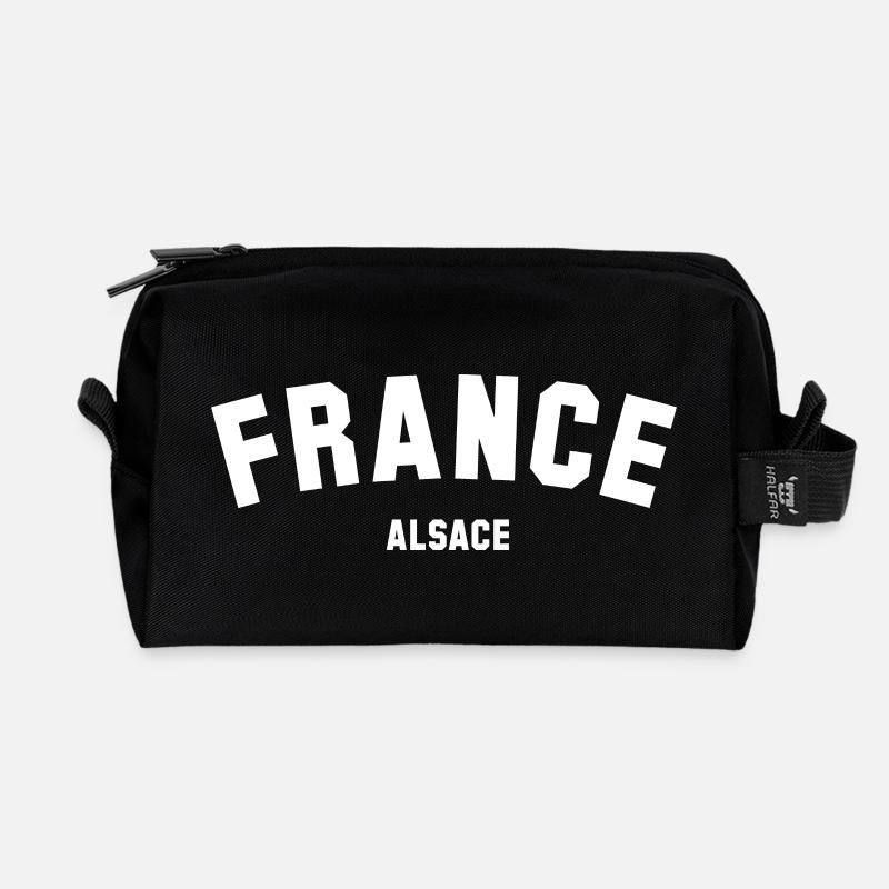 ALSACE Elsass - Recycelte Kulturtasche - Schwarz