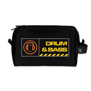 db warning - Recycled Toiletry Zip Bag - black - Front