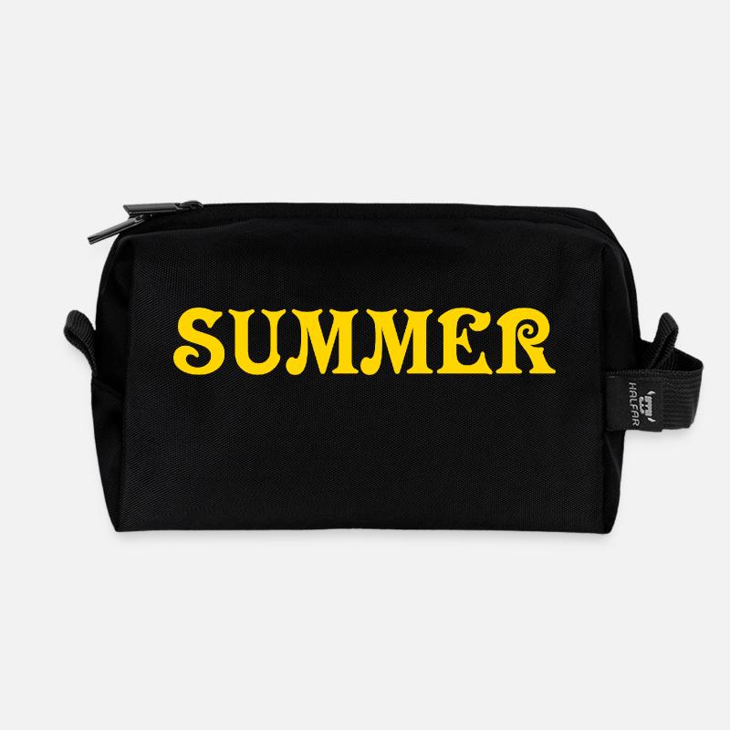 Summer - Recycelte Kulturtasche - Schwarz