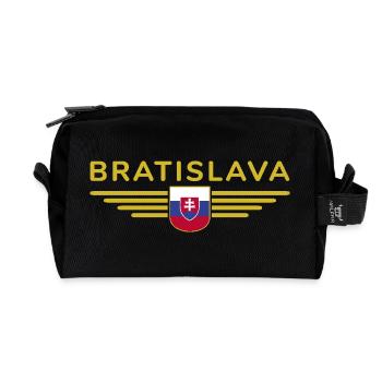 Bratislava, Slovaquie Style Design T-Shirt - Trousse de toilette en tissu recyclé - noir - Devant