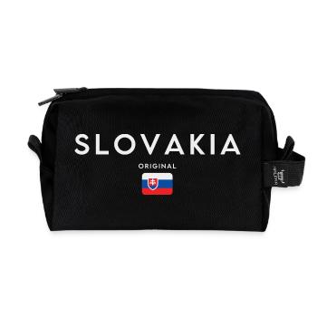 Flagge der Slowakei, Stolz der Slowakei - Recycelte Kulturtasche - Schwarz - Vorne