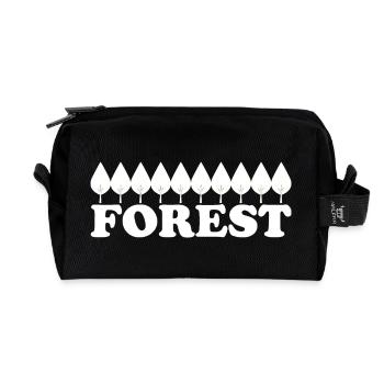 Forest - Recycled Toiletry Zip Bag - black - Front