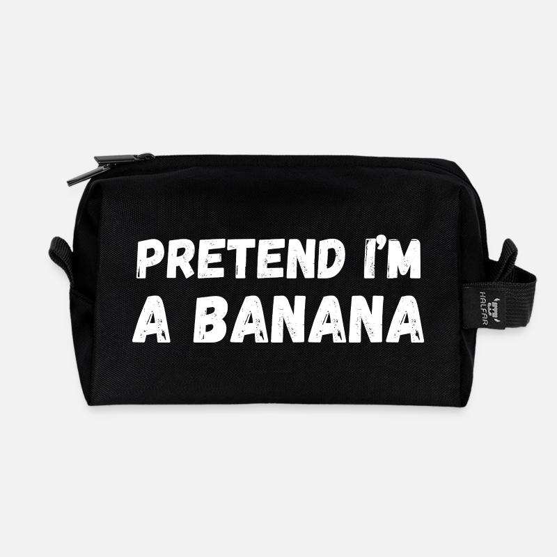 Tu so, als wäre ich eine Banane - Recycelte Kulturtasche - Schwarz