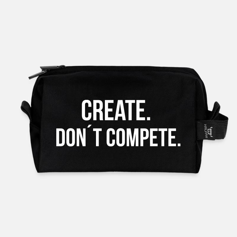 CREATE. DON´T COMPETE. | Greyline Official - Recycelte Kulturtasche - Schwarz