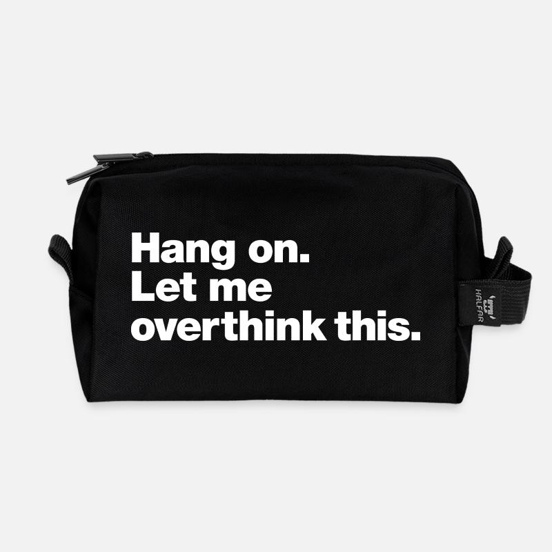Hang On: Overthink This - Recycled Toiletry Zip Bag - black