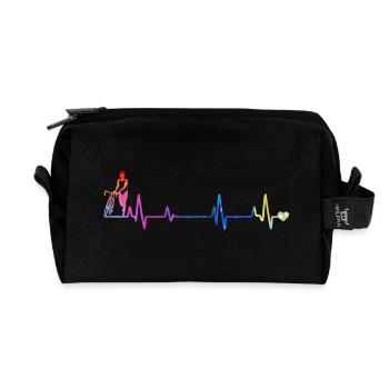 Silhouette Pulse Arc-en-ciel - Trousse de toilette en tissu recyclé - noir - Devant