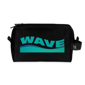 Vague - Trousse de toilette en tissu recyclé - noir - Devant