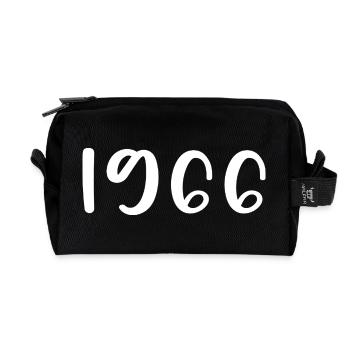 1966 Limited Edition 60th Birthday 1966 - Recycled Toiletry Zip Bag - black - Front