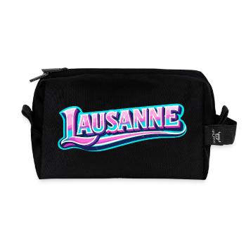 Lausanne - Recycelte Kulturtasche - Schwarz - Vorne