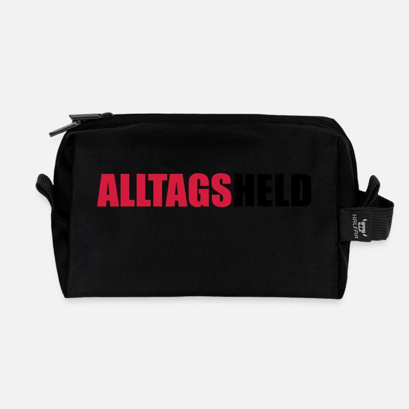 Alltagsheld - Recycelte Kulturtasche - Schwarz