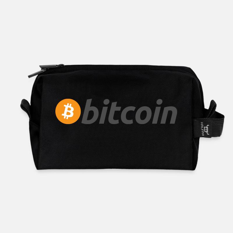 Bitcoin Logo B-Bitcoin official official - Recycled Toiletry Zip Bag - black